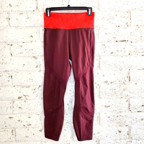 Athleta Pants - Athleta Tenacity 7/8 Tight in Powerlift Leggings Antique Burgundy Orange SZ M
